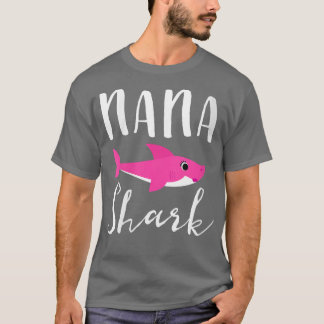 Camiseta Mujeres Nana Shark Abuela Abuela Pink Shark G