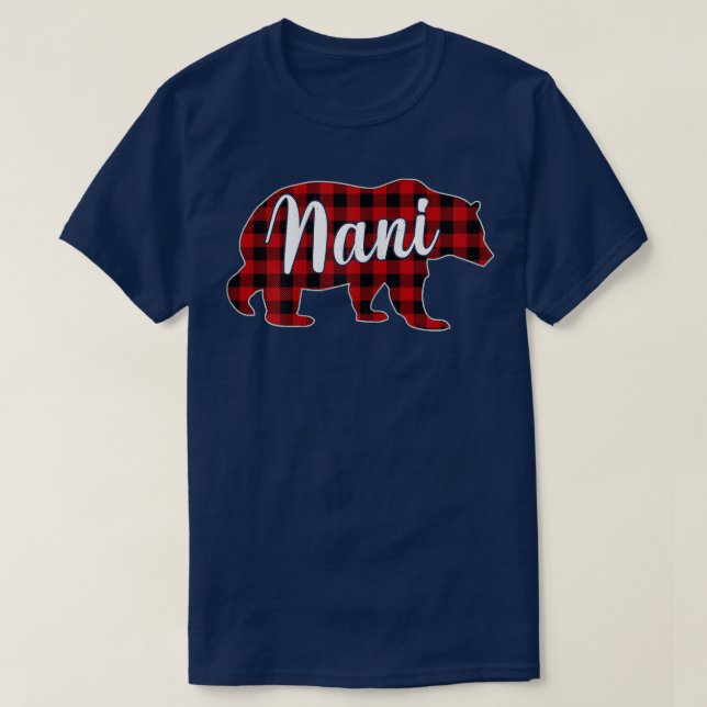 Camiseta Mujeres Nani Navidades Camisas de Oso Familia Red  (Diseño del anverso)
