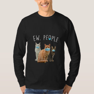 Camiseta Mujeres Naranjas Tabby Gato Gato Gato Con Un Fa