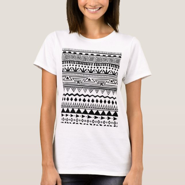 Camiseta Mujeres nativas estadounidenses de patrones blanco (Anverso)
