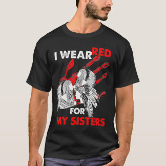 Camiseta Mujeres Nativas Estadounidenses Que Uso En Rojo Pa