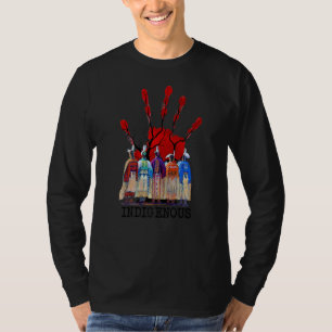Camiseta Mujeres nativas indígenas de la mano roja