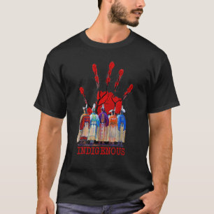 Camiseta Mujeres nativas indígenas de la mano roja