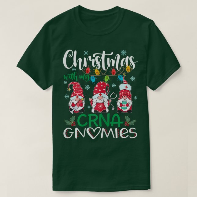Camiseta Mujeres Navidades Con Mi Enfermera De Gnomías De C (Diseño del anverso)