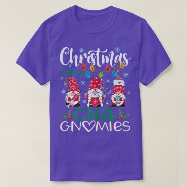 Camiseta Mujeres Navidades Con Mi Enfermera De Gnomías De L (Diseño del anverso)