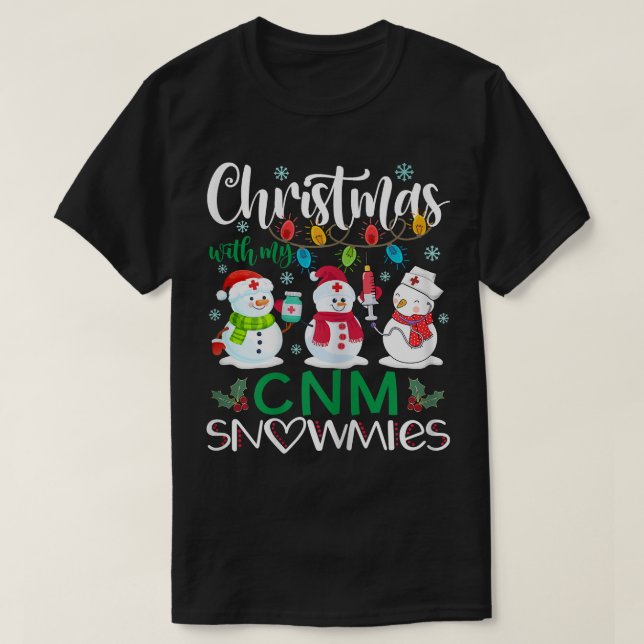 Camiseta Mujeres Navidades con mi enfermera Stetho de CNM S (Diseño del anverso)