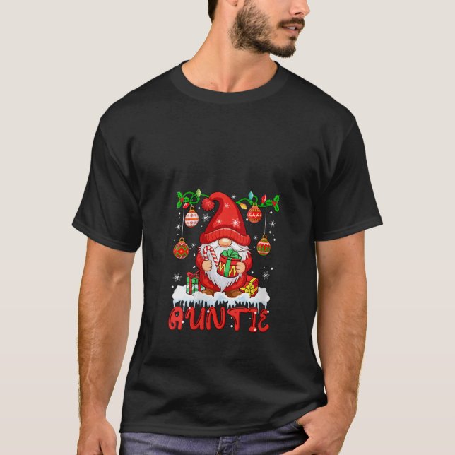 Camiseta Mujeres Navidades de la tía ganan luces coloridas (Anverso)