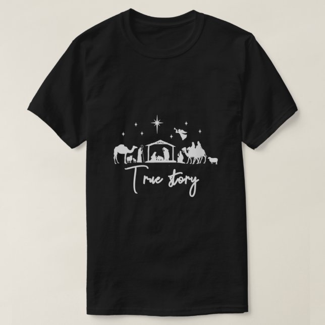 Camiseta Mujeres Navidades de Natividad de Verdadera Histor (Diseño del anverso)