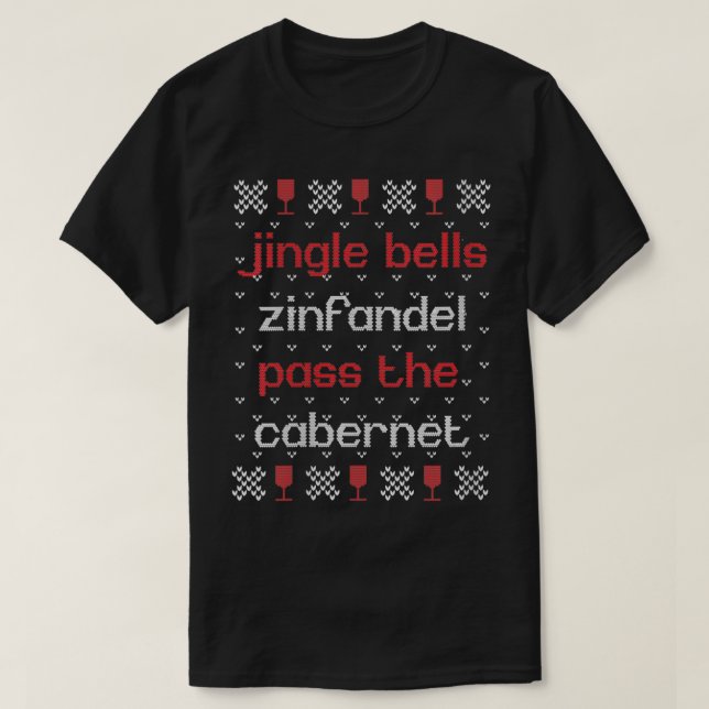 Camiseta Mujeres Navidades de vino diseñan divertida festiv (Diseño del anverso)
