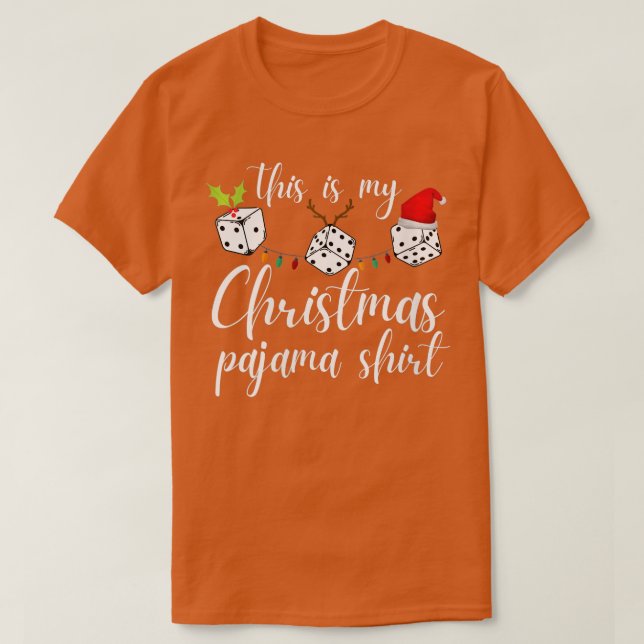 Camiseta Mujeres Navidades del Bunco Pajama Dice Game Night (Diseño del anverso)