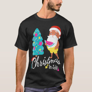 Camiseta Mujeres Navidades En Julio Tee Funny Santa Summer 