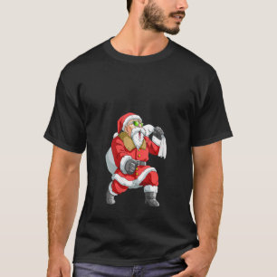 Camiseta Mujeres Navidades Santa Karate Niños graciosos Paj