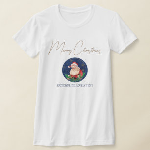 Camiseta Mujeres Navidades únicas de Santa Azul Rojo