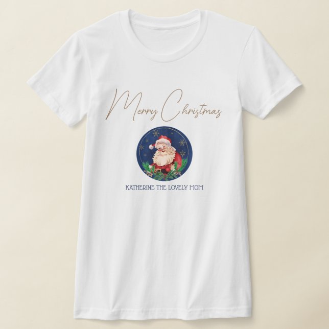 Camiseta Mujeres Navidades únicas de Santa Azul Rojo (Distribución)