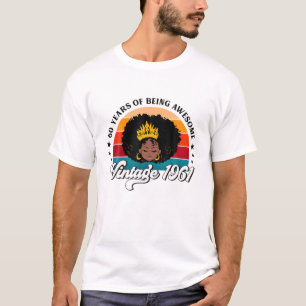 Camiseta Mujeres Negras 60.ª Reina De Cumpleaños 60 Años