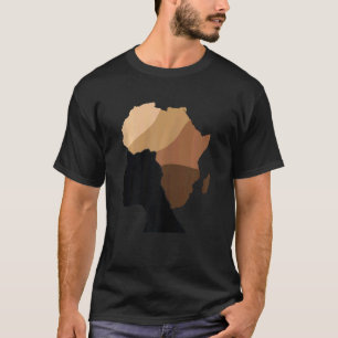 Camiseta Mujeres Negras África Mapa Hair Melanin Blm Pro