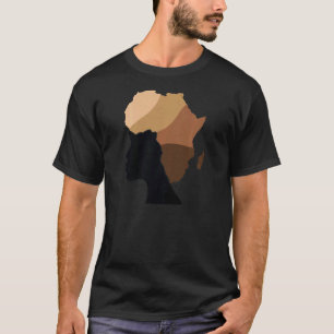 Camiseta Mujeres Negras África Mapa Hair Melanin Blm Pro