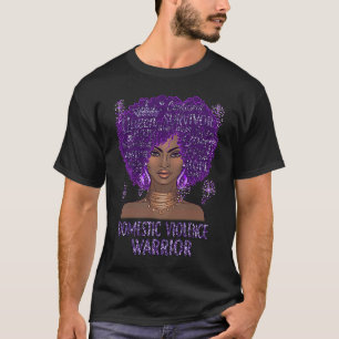 Camiseta Mujeres negras africanas violenta doméstica púrpur