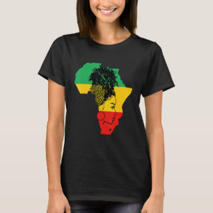 Camiseta Mujeres Negras Afro Vintage Mapa de África Histori