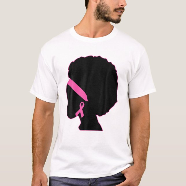 Camiseta Mujeres negras concientizan sobre el cáncer de mam (Anverso)