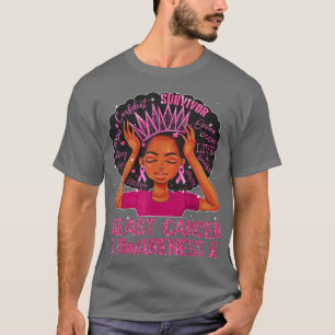 Camiseta Mujeres negras fuertes e inteligentes con cáncer d