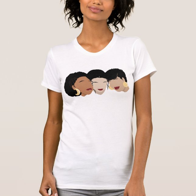 Camiseta Mujeres negras, hermanas amigas (Anverso)