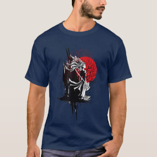 Camiseta Mujeres negras japonesas Samurai Bushido Warrido K