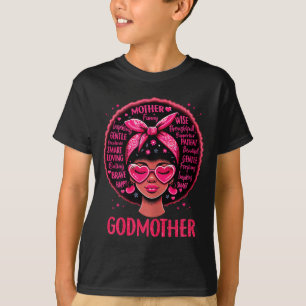 Camiseta Mujeres negras madrina madre afroamericana feliz