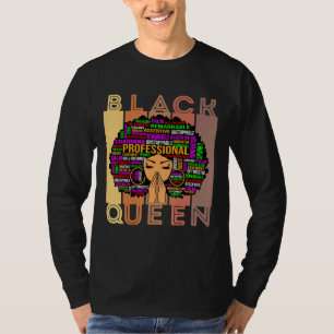Camiseta Mujeres negras Melanin profesora Reina afro Chica 