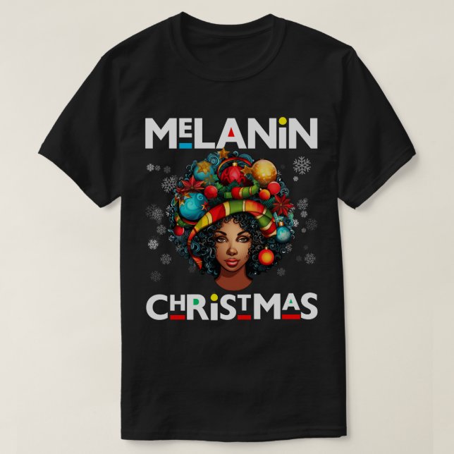 Camiseta Mujeres negras Navidades melanin sista Xmas Sistas (Diseño del anverso)