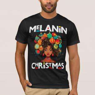 Camiseta Mujeres negras Navidades melanin sista Xmas Sistas