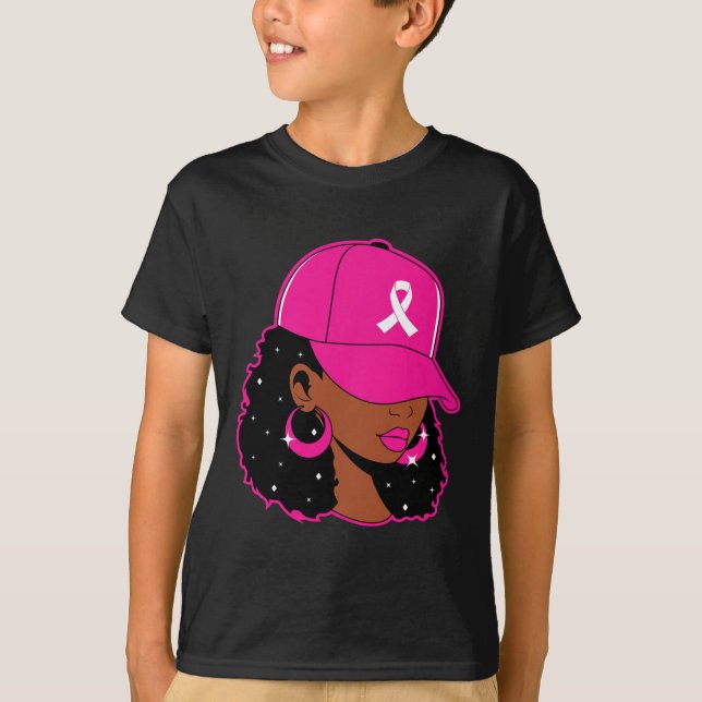 Camiseta Mujeres negras rosa Guerrera de Concienciación sob (Anverso)