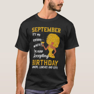 Camiseta Mujeres negras Septiembre Cumpleaños Virgo Queens