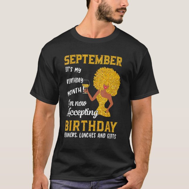 Camiseta Mujeres negras Septiembre Cumpleaños Virgo Queens  (Anverso)