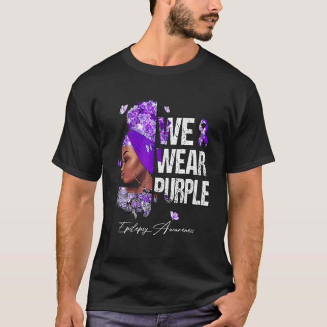 Camiseta Mujeres negras usamos conciencia de la epilepsia m (Anverso)