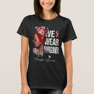 Camiseta Mujeres negras usamos conciencia de la meningitis