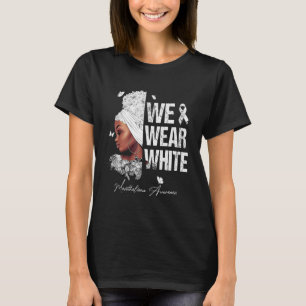Camiseta Mujeres Negras Usamos Conciencia Mesotelioma Blanc