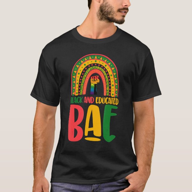 Camiseta Mujeres Negras Y Educadas Del Arcoiris Africanas N (Anverso)
