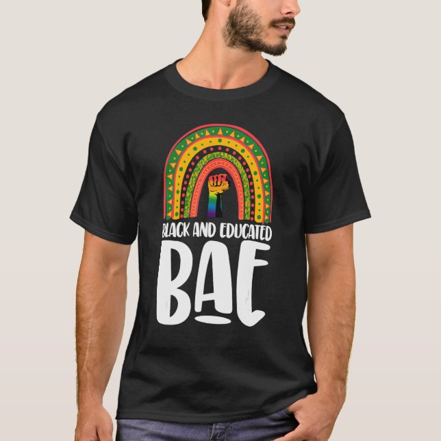 Camiseta Mujeres Negras Y Educadas Del Arcoiris Africanas N (Anverso)