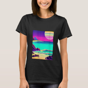 Camiseta Mujeres Newport Beach California Parasdise Retro V