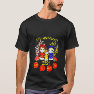 Camiseta Mujeres Niños Usando Máscara Feliz Cuarentena Viet