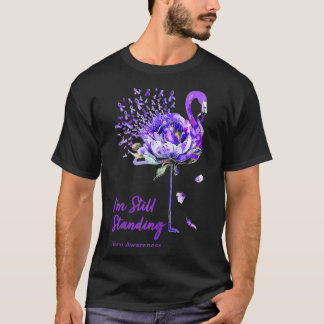 Camiseta Mujeres Nn Flamingo Cinta Púrpura Fibro Fibromyalg