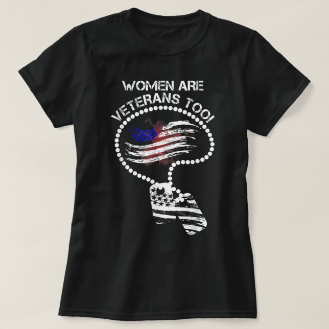 Camiseta Mujeres no soy la esposa del veterano soy la veter (Diseño del anverso)