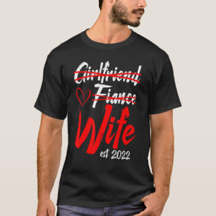 Camiseta Mujeres Novia Fiance Esposa Boda P