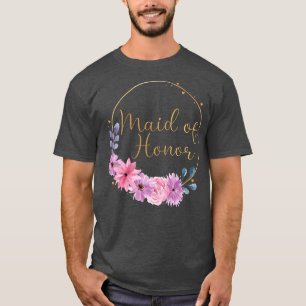 Camiseta Mujeres Novia Mujer para Ser Noche de Soltero Flor