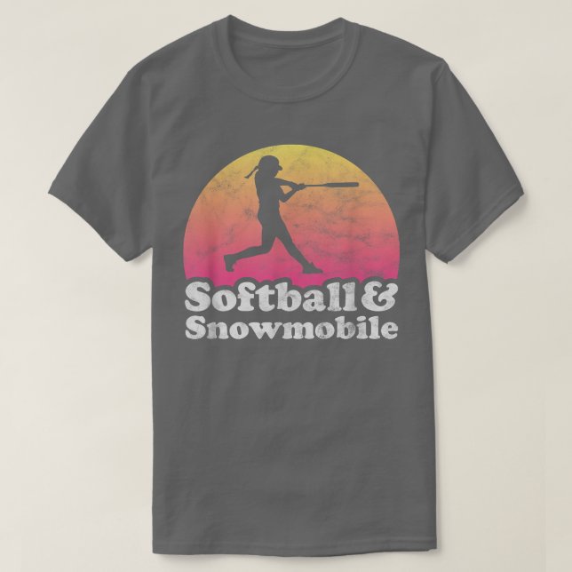 Camiseta Mujeres o Chicas con moto de nieve y baloncesto (Diseño del anverso)
