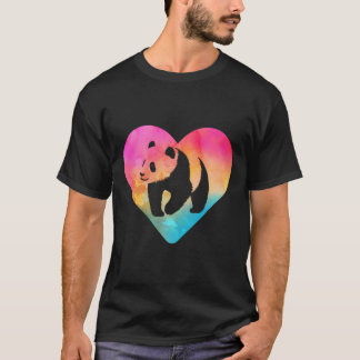 Camiseta Mujeres O Chicas Panda Bear Tye Tye Acuarela