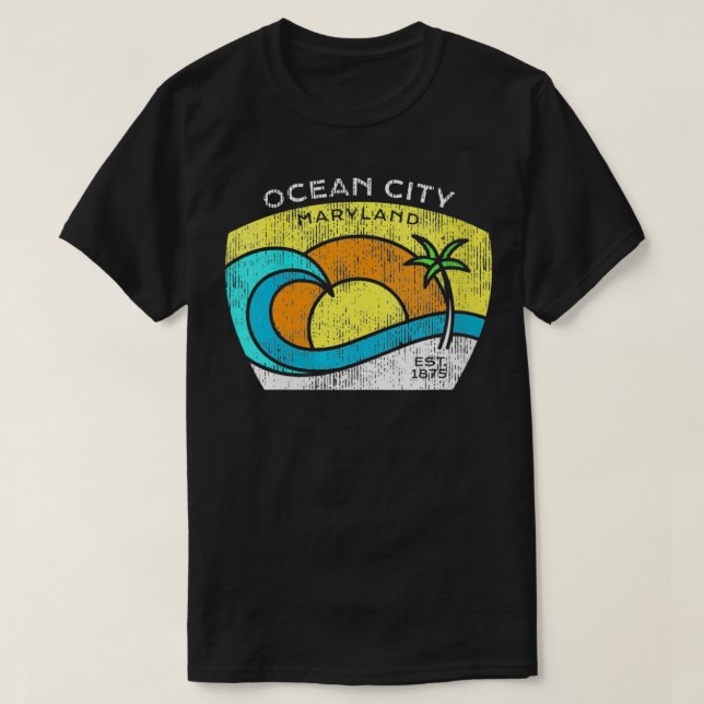 Camiseta Mujeres Ocean City Maryland T s Tee OC MD VNeck  (Diseño del anverso)