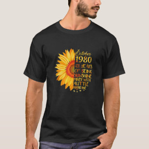 Camiseta Mujeres Octubre Chica 1980 41 Años De Ser Aterrado