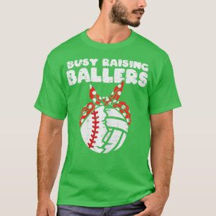 Camiseta Mujeres ocupadas elevando baloncesto de voleibol d